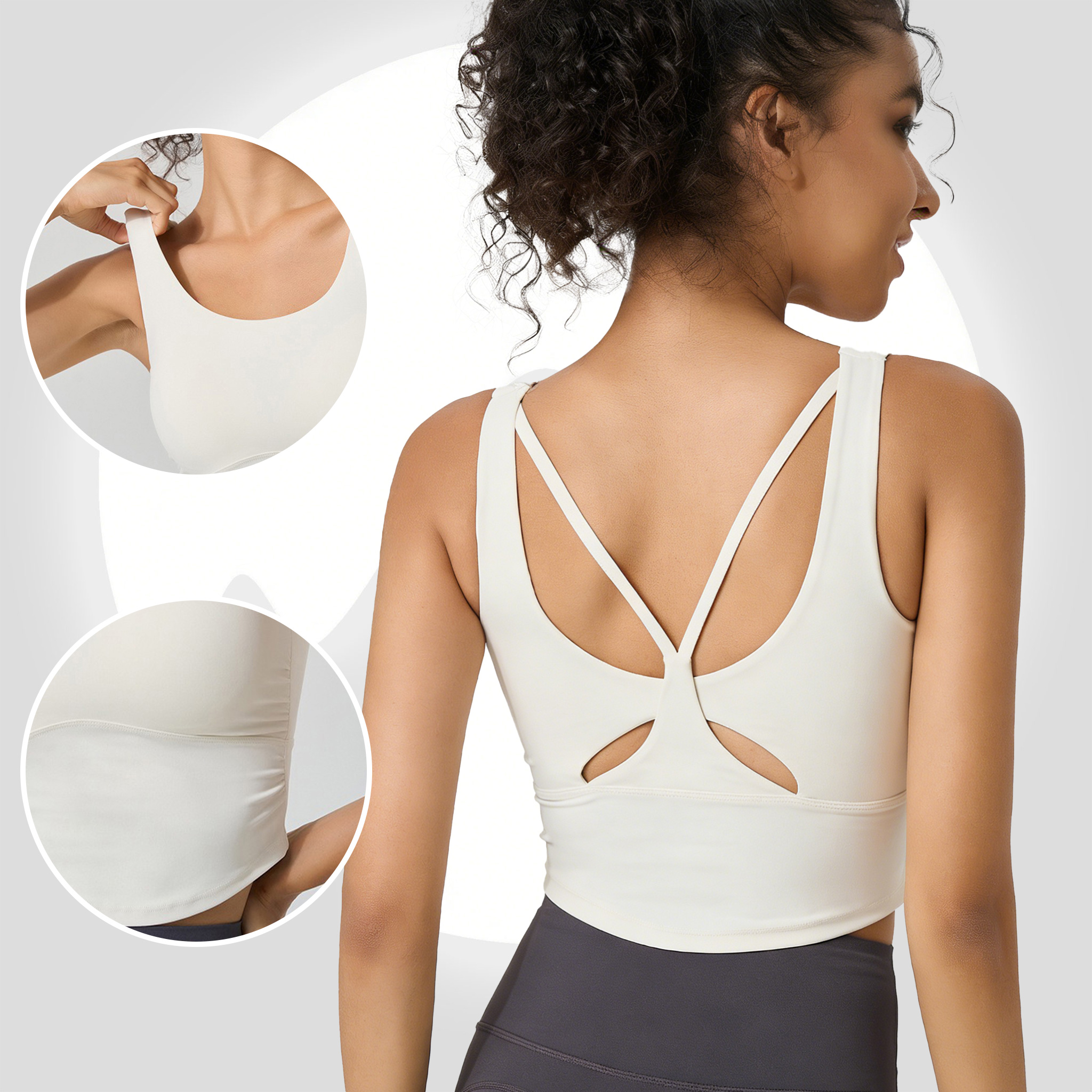 Women's Fixed Cup Yoga Sports  – Aquatic Sports Bra Bewertung und Preis